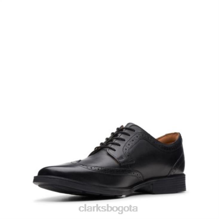 Clarks 0DX8L4455 tilden ala clarks cuero negro hombres cuero negro