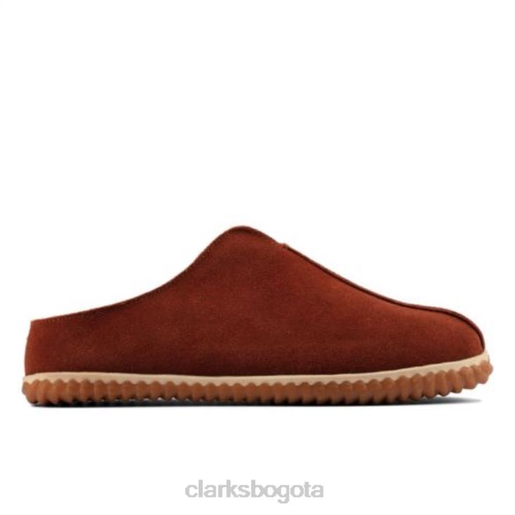 Clarks 0DX8L4457 clarks estilo hogareño de gamuza color canela oscuro hombres gamuza bronceada oscura