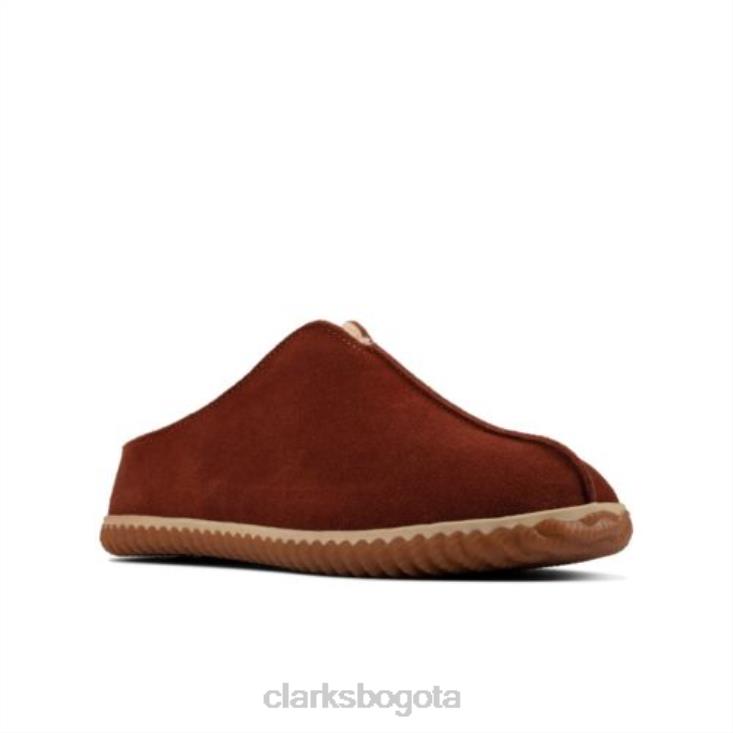 Clarks 0DX8L4457 clarks estilo hogareño de gamuza color canela oscuro hombres gamuza bronceada oscura