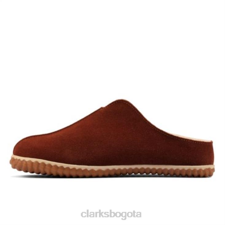Clarks 0DX8L4457 clarks estilo hogareño de gamuza color canela oscuro hombres gamuza bronceada oscura