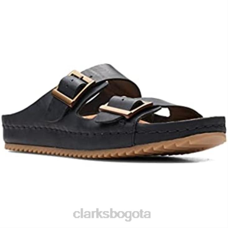 Clarks 0DX8L446 sandalias brookleigh sun de piel clarks negros unisexo