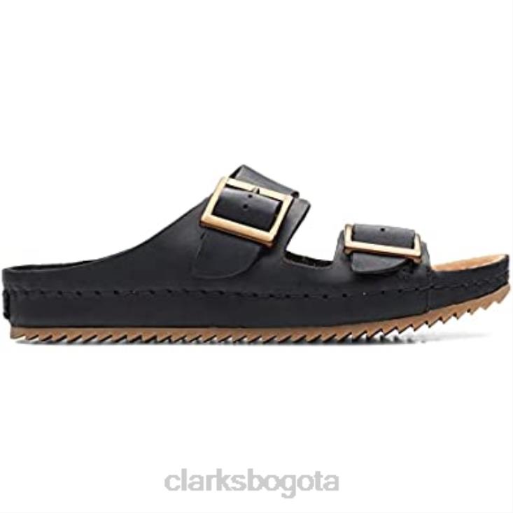 Clarks 0DX8L446 sandalias brookleigh sun de piel clarks negros unisexo