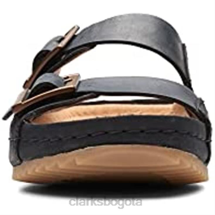 Clarks 0DX8L446 sandalias brookleigh sun de piel clarks negros unisexo