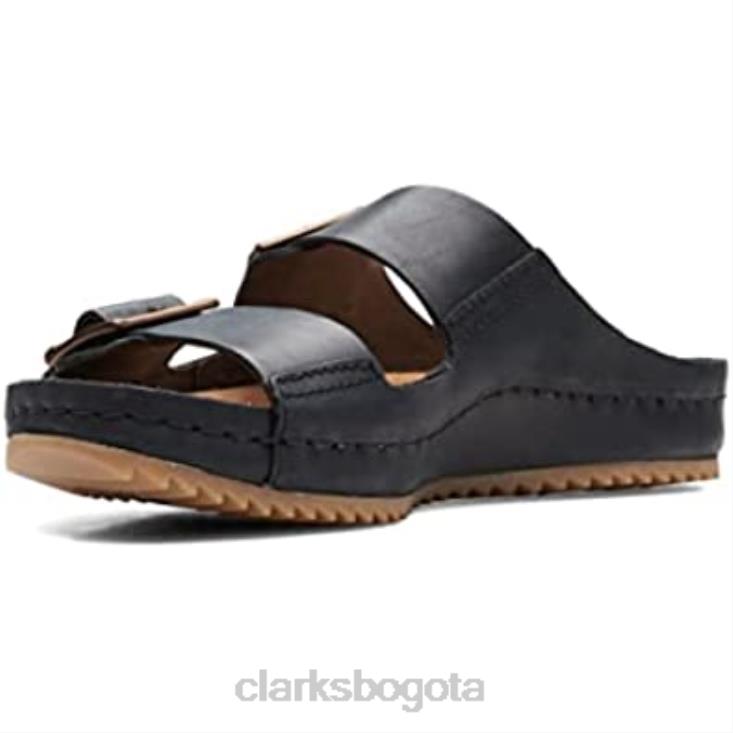 Clarks 0DX8L446 sandalias brookleigh sun de piel clarks negros unisexo
