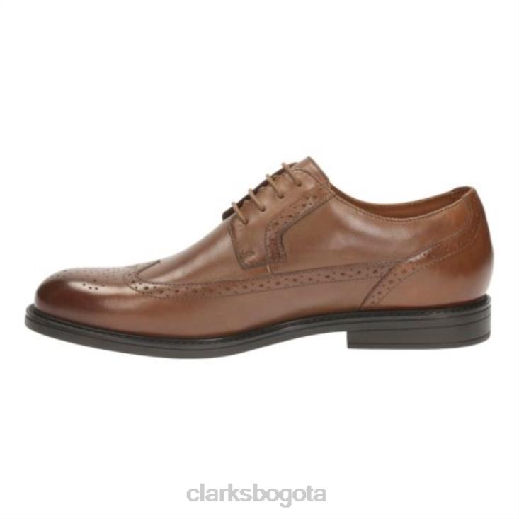 Clarks 0DX8L4462 clarks beckfield limit cuero tostado hombres cuero marrón