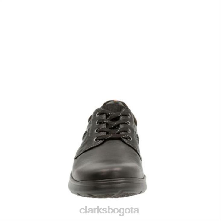 Clarks 0DX8L4468 clarks de ajuste ancho cotrell de cuero aceitoso negro hombres cuero negro aceitoso