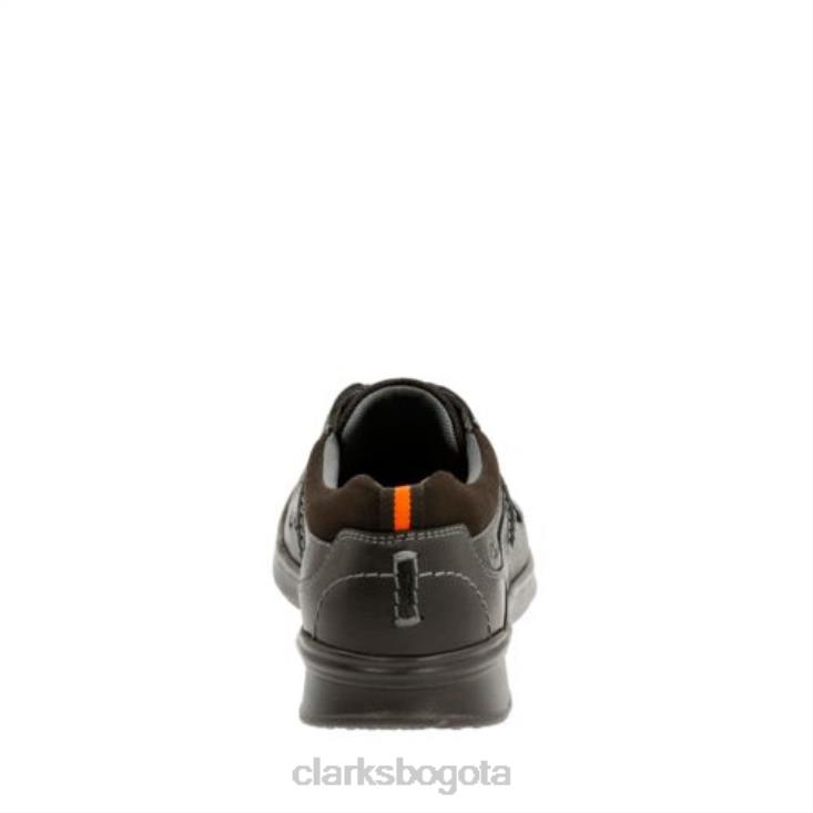 Clarks 0DX8L4468 clarks de ajuste ancho cotrell de cuero aceitoso negro hombres cuero negro aceitoso