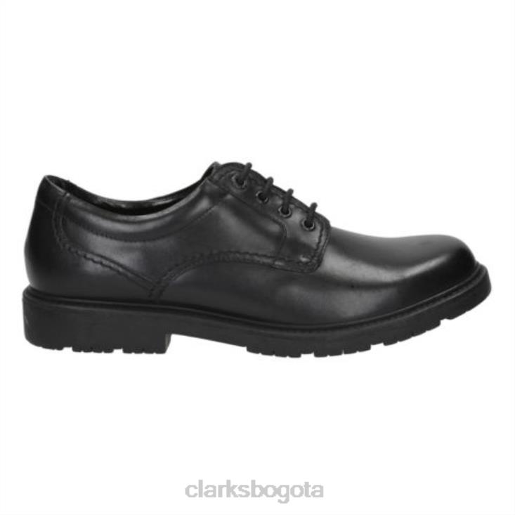 Clarks 0DX8L4470 clarks de cuero negro lane stride hombres cuero negro