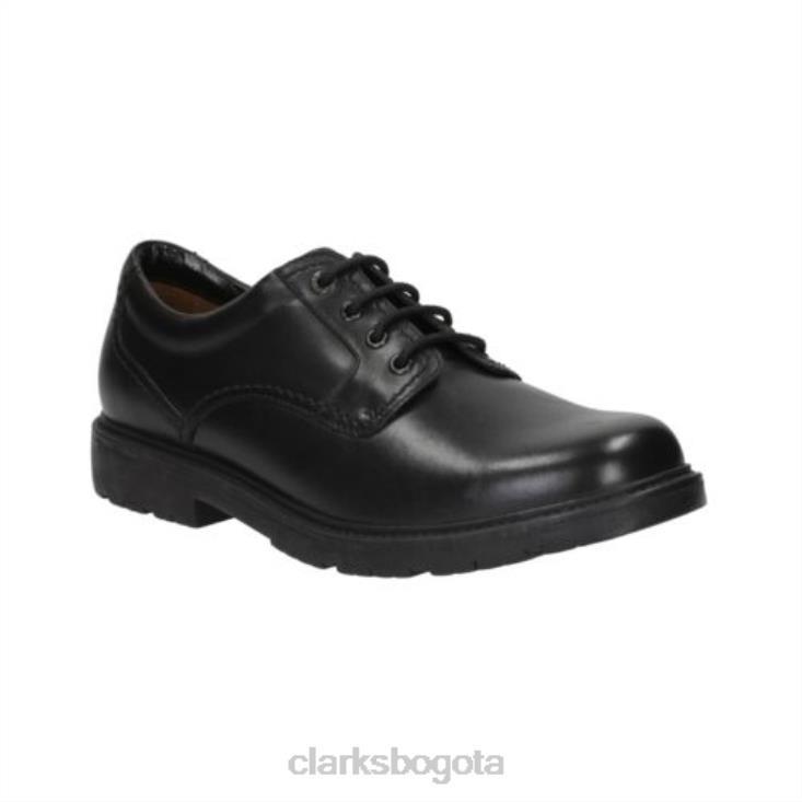 Clarks 0DX8L4470 clarks de cuero negro lane stride hombres cuero negro
