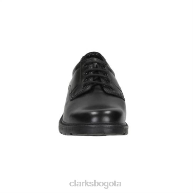 Clarks 0DX8L4470 clarks de cuero negro lane stride hombres cuero negro