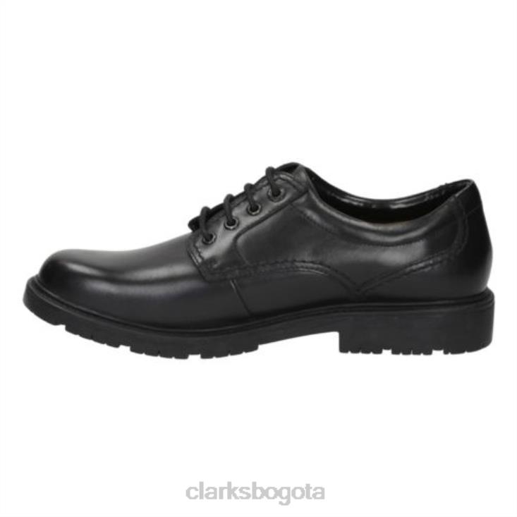 Clarks 0DX8L4470 clarks de cuero negro lane stride hombres cuero negro