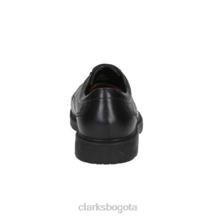 Clarks 0DX8L4470 clarks de cuero negro lane stride hombres cuero negro