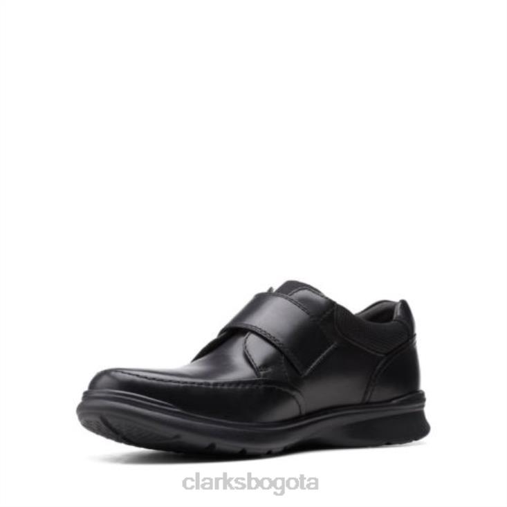 Clarks 0DX8L4471 correa cotrell clarks negro cuero liso hombres cuero liso negro