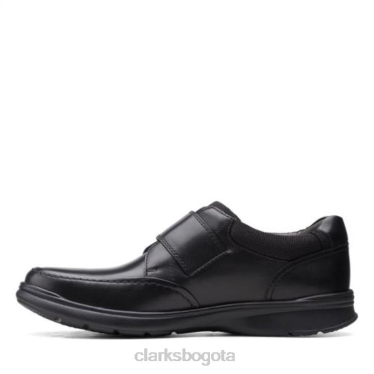 Clarks 0DX8L4471 correa cotrell clarks negro cuero liso hombres cuero liso negro