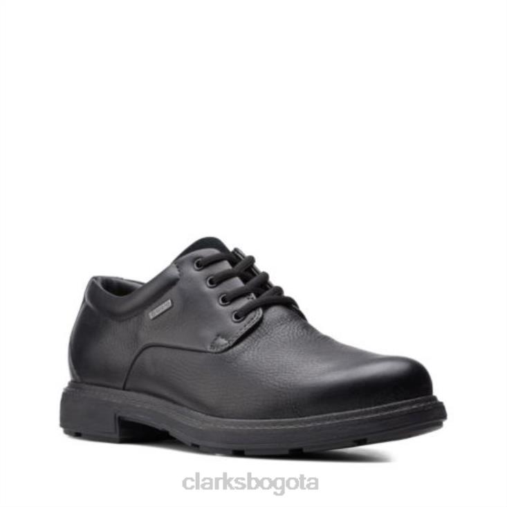 Clarks 0DX8L4472 Clarks Un Tread Lo GTX 2 Cuero Negro hombres cuero negro