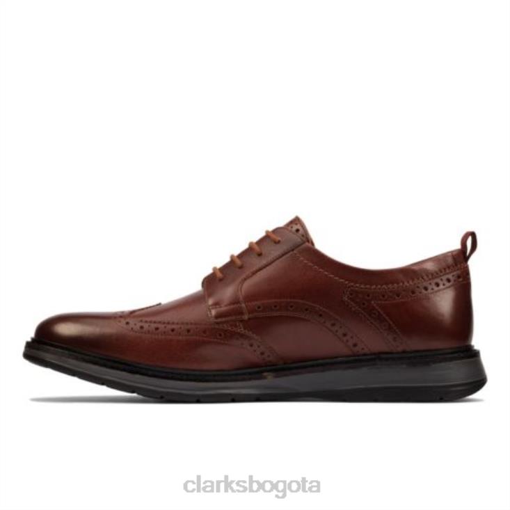 Clarks 0DX8L4475 Clarks Chantry Wing de cuero tostado oscuro hombres cuero bronceado oscuro