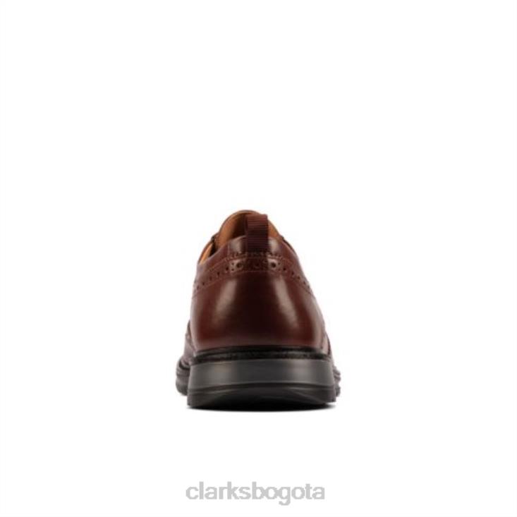 Clarks 0DX8L4475 Clarks Chantry Wing de cuero tostado oscuro hombres cuero bronceado oscuro