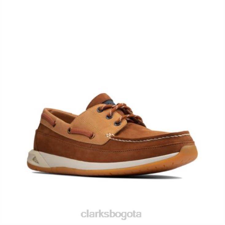 Clarks 0DX8L4482 clarks ormand barco tan combi hombres combinación bronceado