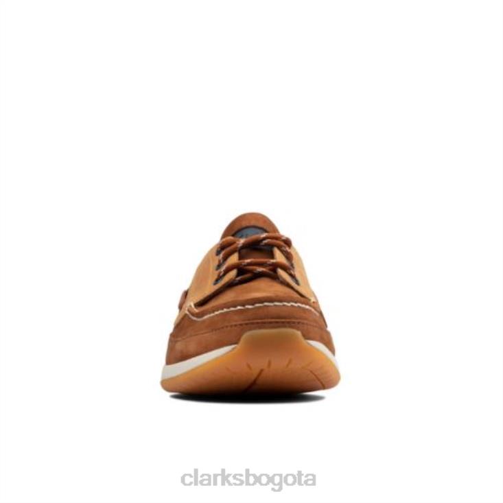 Clarks 0DX8L4482 clarks ormand barco tan combi hombres combinación bronceado