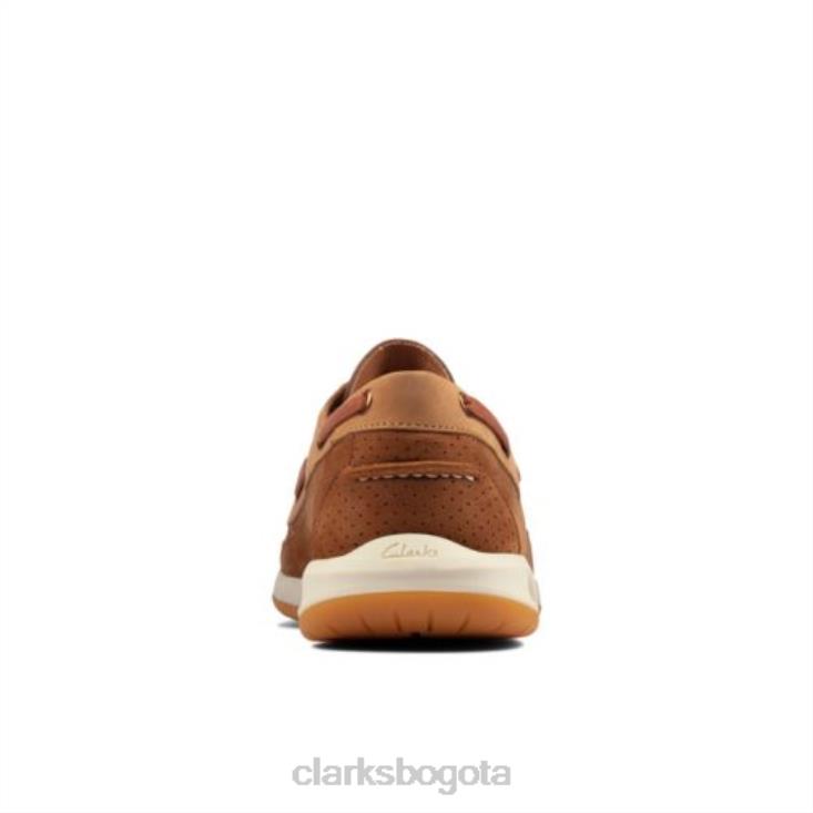 Clarks 0DX8L4482 clarks ormand barco tan combi hombres combinación bronceado