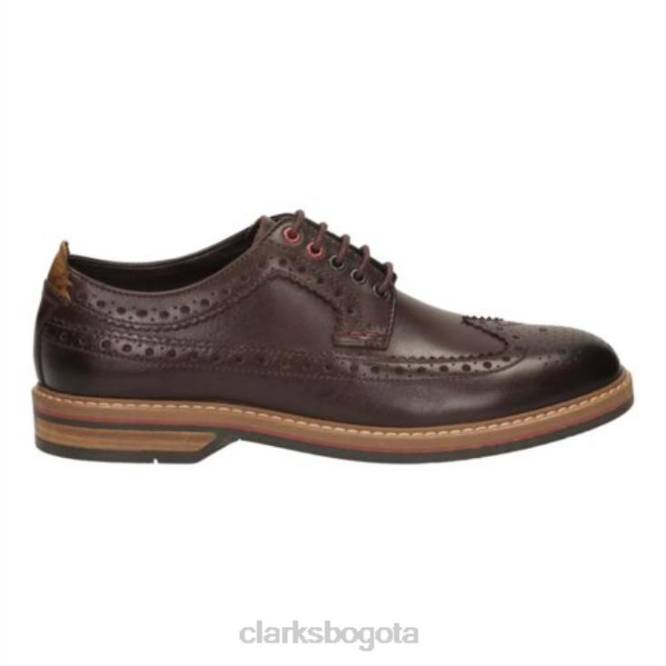 Clarks 0DX8L4497 límite de pitney de castaña clarks hombres castaña