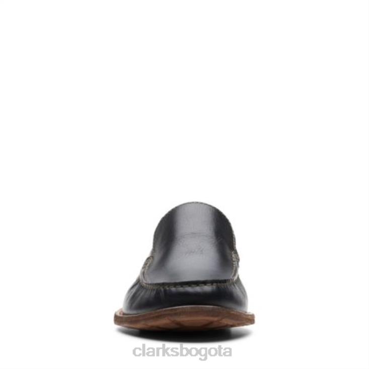 Clarks 0DX8L4507 clarks pace barnes cuero negro hombres cuero negro