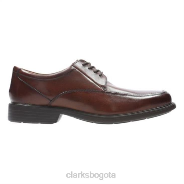 Clarks 0DX8L4515 clarks boone de cuero tostado hombres cuero marrón