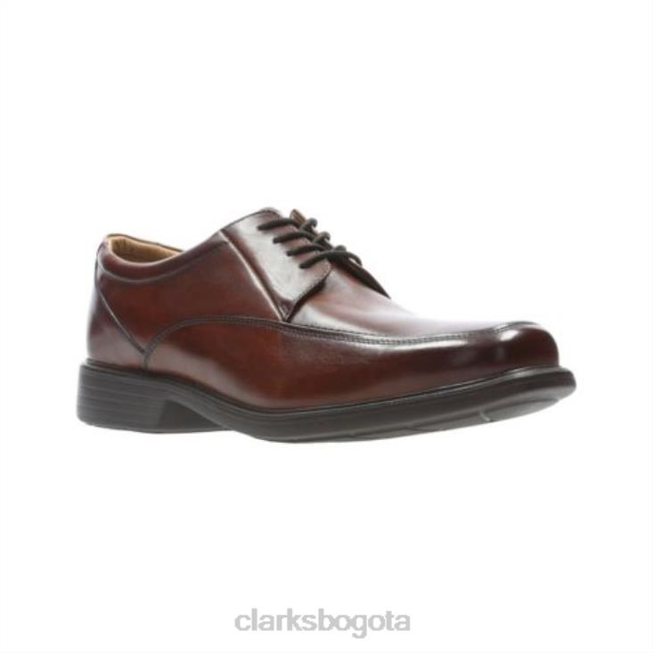 Clarks 0DX8L4515 clarks boone de cuero tostado hombres cuero marrón