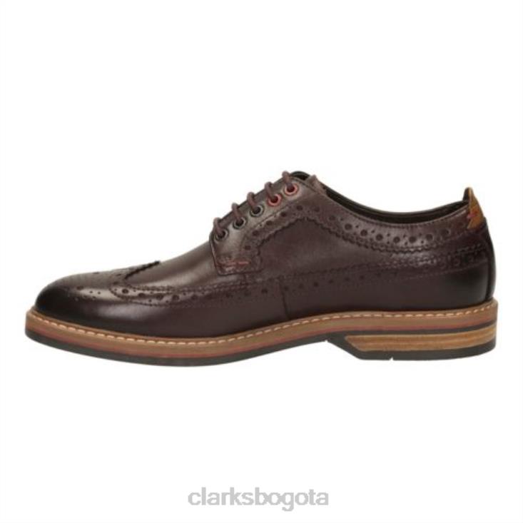 Clarks 0DX8L4516 clarks pitney limit cuero castaño hombres cuero castaño