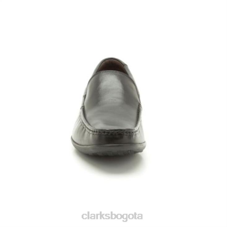 Clarks 0DX8L4519 clarks sol más finos de cuero negro hombres cuero negro