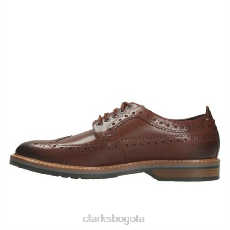 Clarks 0DX8L4524 clarks pitney limit de cuero tostado hombres cuero marrón