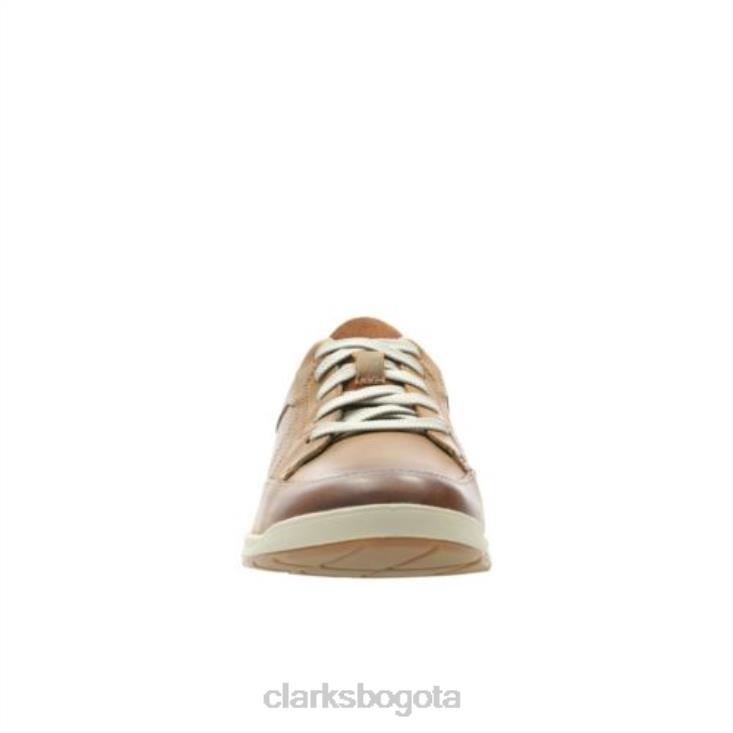 Clarks 0DX8L4526 clarks stafford park5 cuero tostado hombres cuero marrón