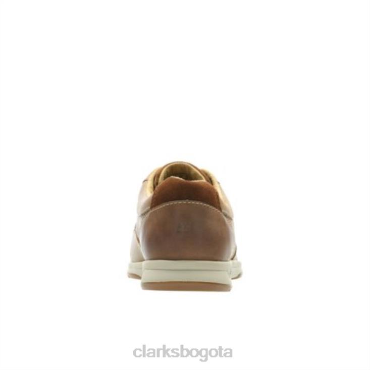 Clarks 0DX8L4526 clarks stafford park5 cuero tostado hombres cuero marrón