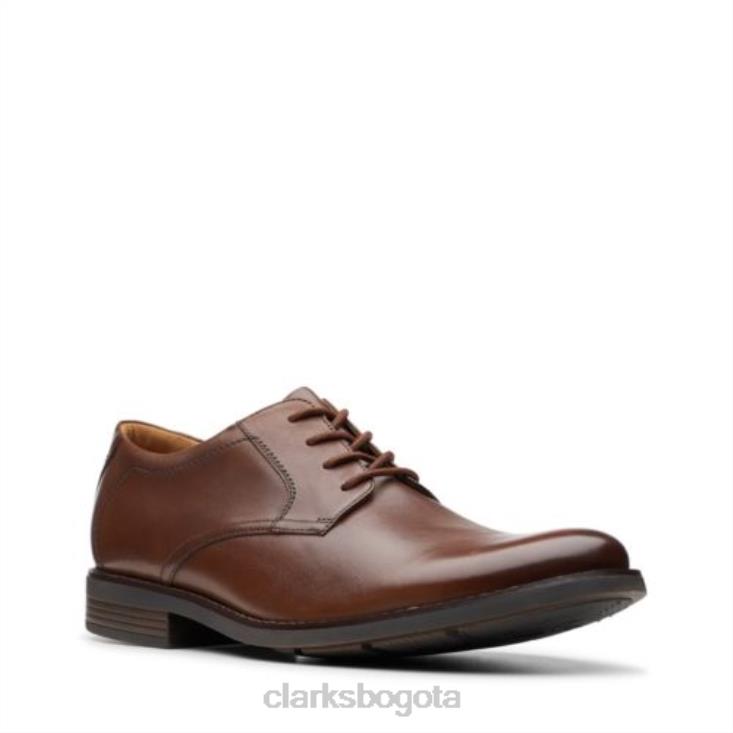 Clarks 0DX8L4534 Clarks de cuero tostado oscuro con encaje Becken hombres cuero bronceado oscuro