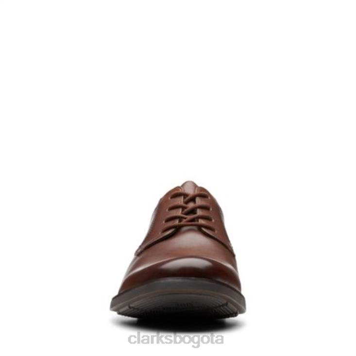 Clarks 0DX8L4534 Clarks de cuero tostado oscuro con encaje Becken hombres cuero bronceado oscuro
