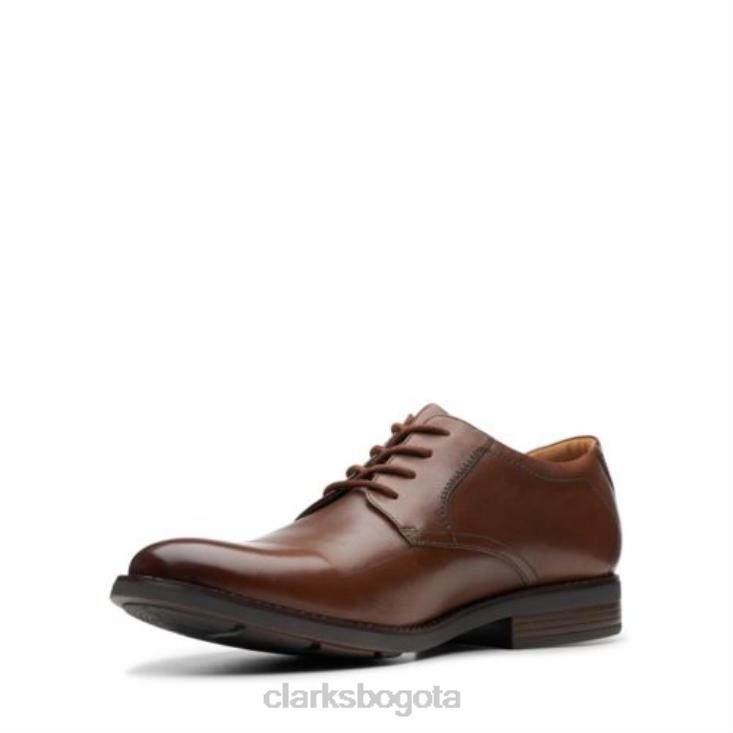 Clarks 0DX8L4534 Clarks de cuero tostado oscuro con encaje Becken hombres cuero bronceado oscuro