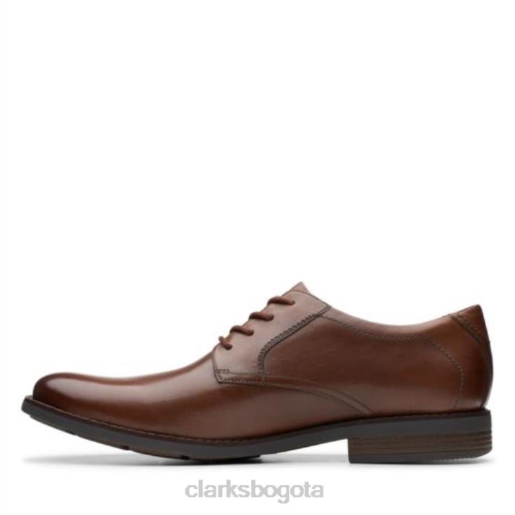 Clarks 0DX8L4534 Clarks de cuero tostado oscuro con encaje Becken hombres cuero bronceado oscuro