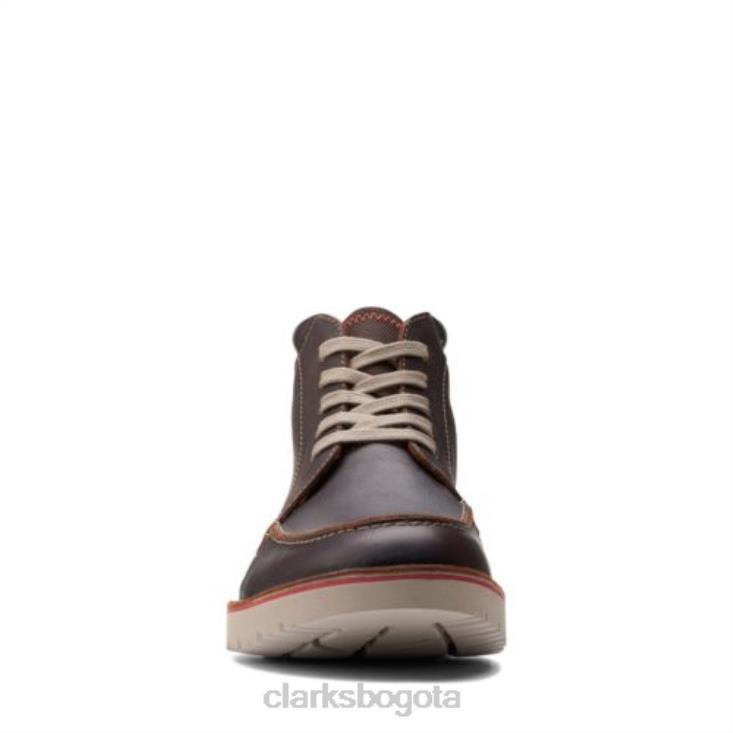 Clarks 0DX8L4538 clarks vargo moc cuero marrón hombres cuero marrón