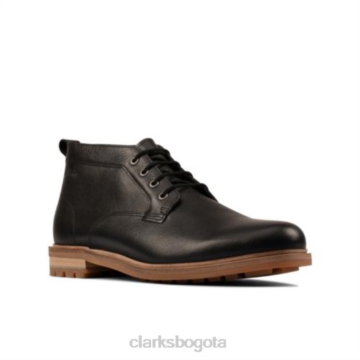 Clarks 0DX8L4539 clarks foxwell mid cuero negro hombres cuero negro
