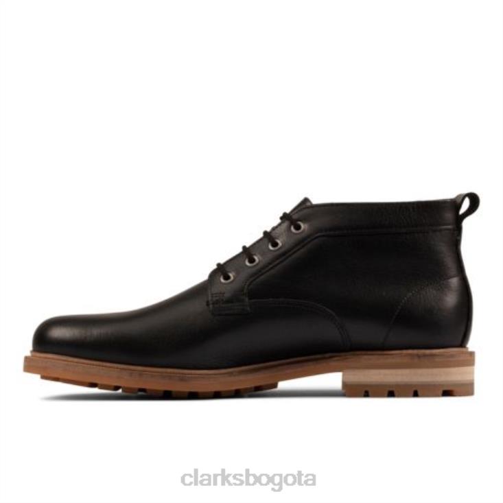 Clarks 0DX8L4539 clarks foxwell mid cuero negro hombres cuero negro
