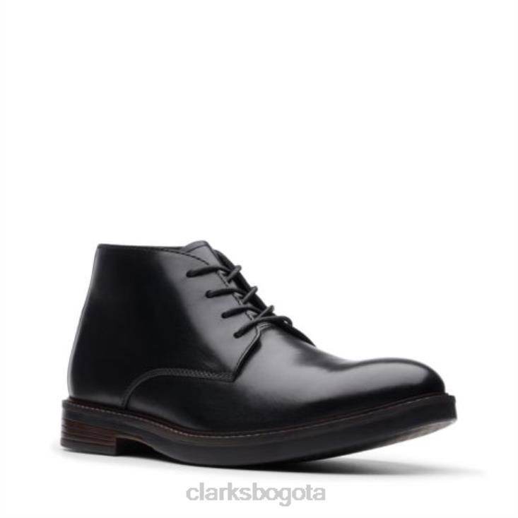 Clarks 0DX8L4540 clarks paulson mid cuero negro hombres cuero negro