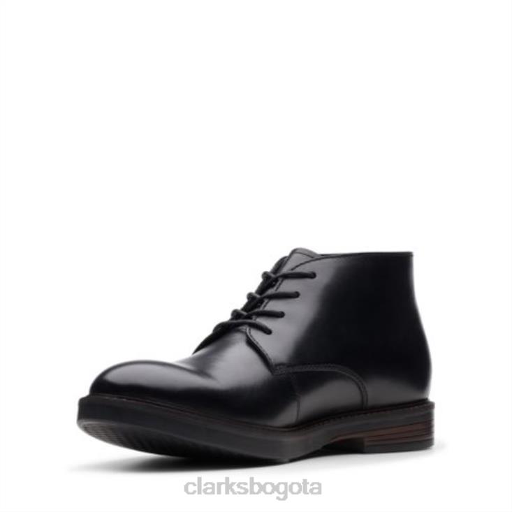 Clarks 0DX8L4540 clarks paulson mid cuero negro hombres cuero negro