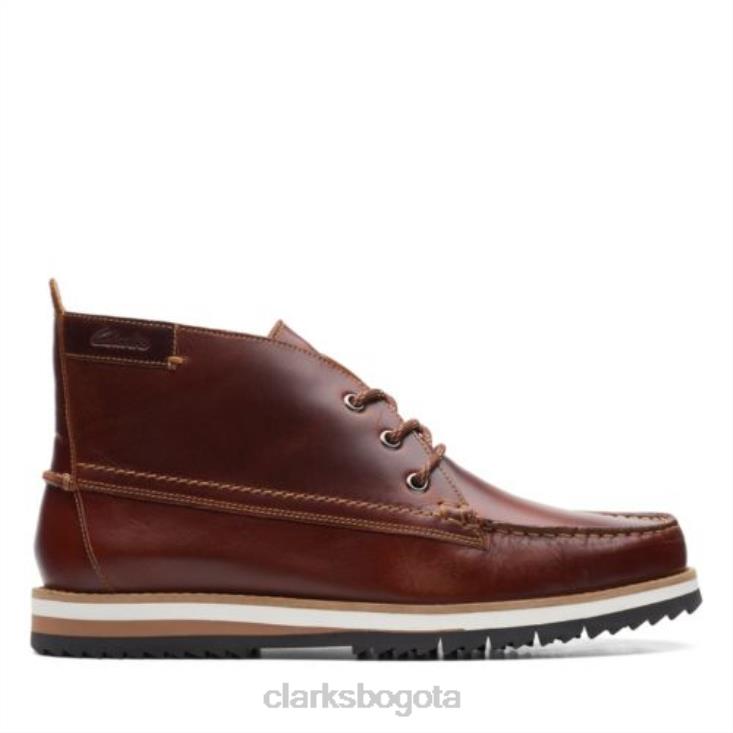 Clarks 0DX8L4544 clarks durston mid cuero tostado británico hombres cuero bronceado británico