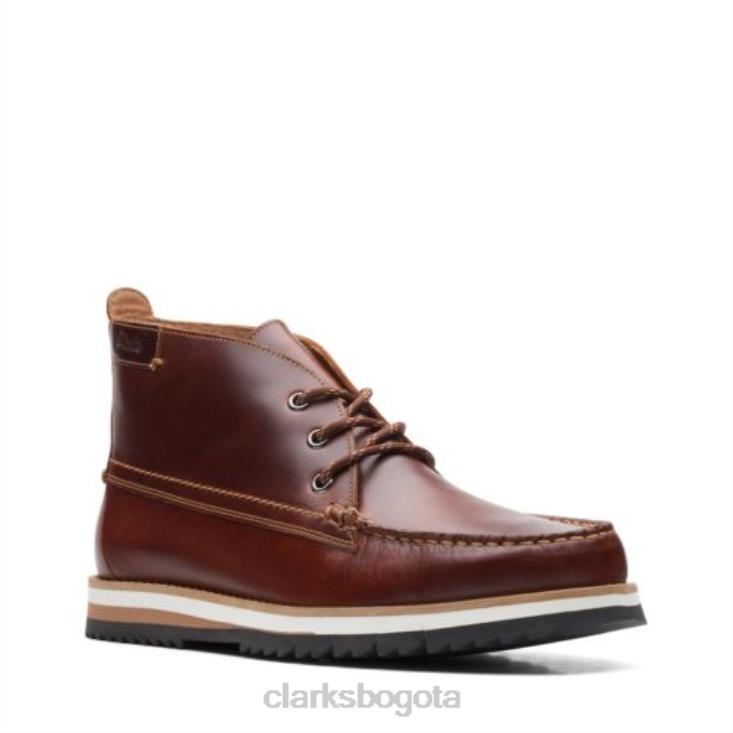 Clarks 0DX8L4544 clarks durston mid cuero tostado británico hombres cuero bronceado británico
