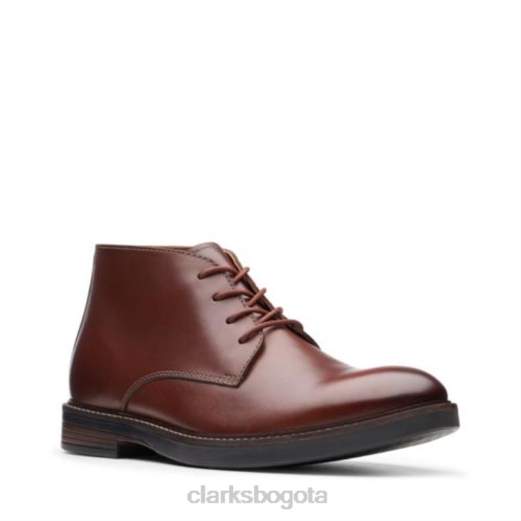 Clarks 0DX8L4548 caoba ny cuero paulson mid clarks hombres cuero caoba