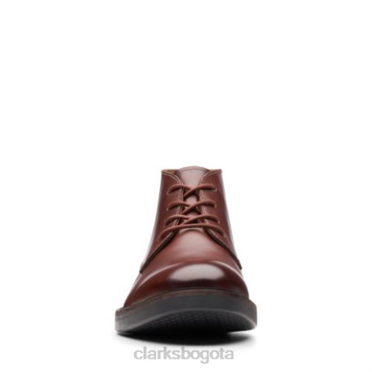 Clarks 0DX8L4548 caoba ny cuero paulson mid clarks hombres cuero caoba