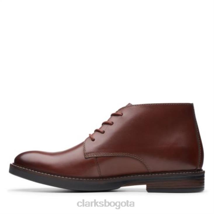 Clarks 0DX8L4548 caoba ny cuero paulson mid clarks hombres cuero caoba