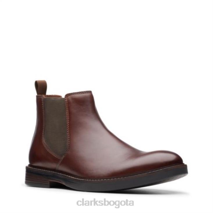 Clarks 0DX8L4549 paulson up clarks caoba ny cuero hombres cuero caoba
