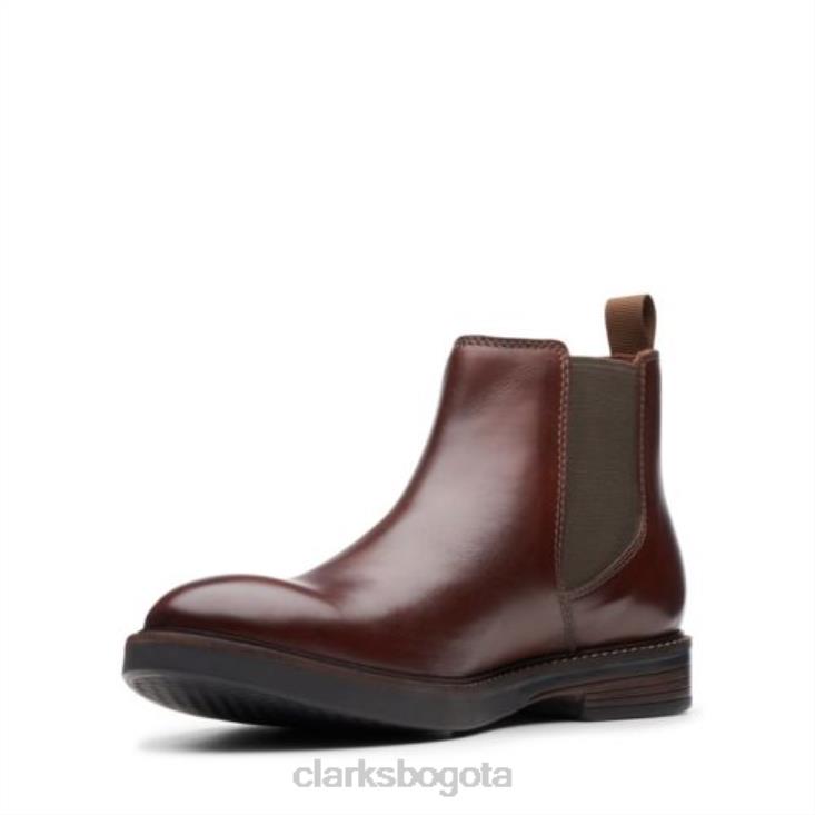 Clarks 0DX8L4549 paulson up clarks caoba ny cuero hombres cuero caoba