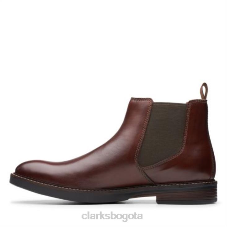 Clarks 0DX8L4549 paulson up clarks caoba ny cuero hombres cuero caoba